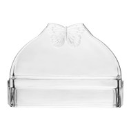 Porta 13cm X 4,4cm X 9cm  Guardanapos De Vidro Butterfly